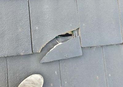 Localised roof repair after storm damage in Dublin by Affordable Roofers.